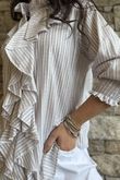 Nantucket Ruffle Blouse Stone